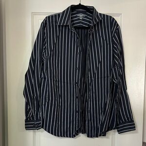 Apt. 9 Men's Black and White Striped Button Down Shirt